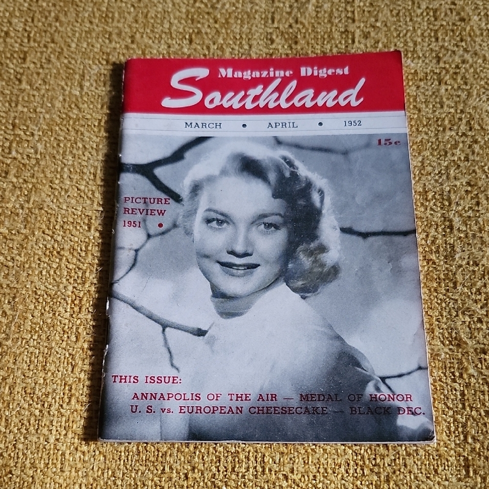 VINTAGE 1952 SOUTHLAND MAGAZINE DIGEST WITH ROMY SCHNEIDER ON THE COVER